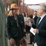 La Infanta Elena a su llegada a los toros.