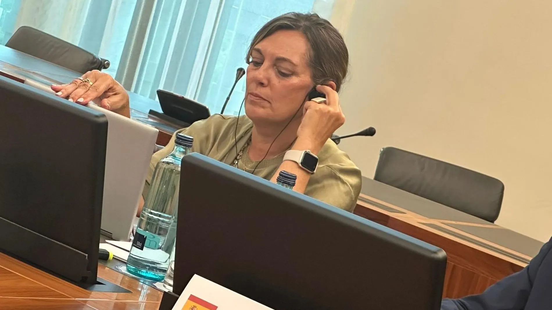 Milagros Marcos durante el IV Foro Hispano-Italiano en el Congreso de los Diputados