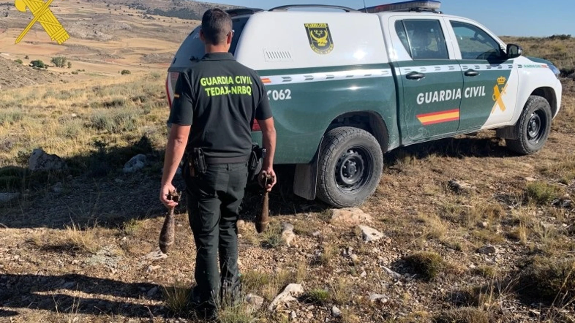 La Guardia Civil retira 17 artefactos explosivos de la Guerra Civil en el término municipal de varias localidades de Teruel REMITIDA / HANDOUT por Guardia Civil Fotografía remitida a medios de comunicación exclusivamente para ilustrar la noticia a la que hace referencia la imagen, y citando la procedencia de la imagen en la firma 16/10/2024