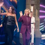 Las cuatro top models entrando a plató.