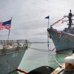 El buque USS Oscar Austin (DDG 79) llega a la base naval de Rota (Cádiz)