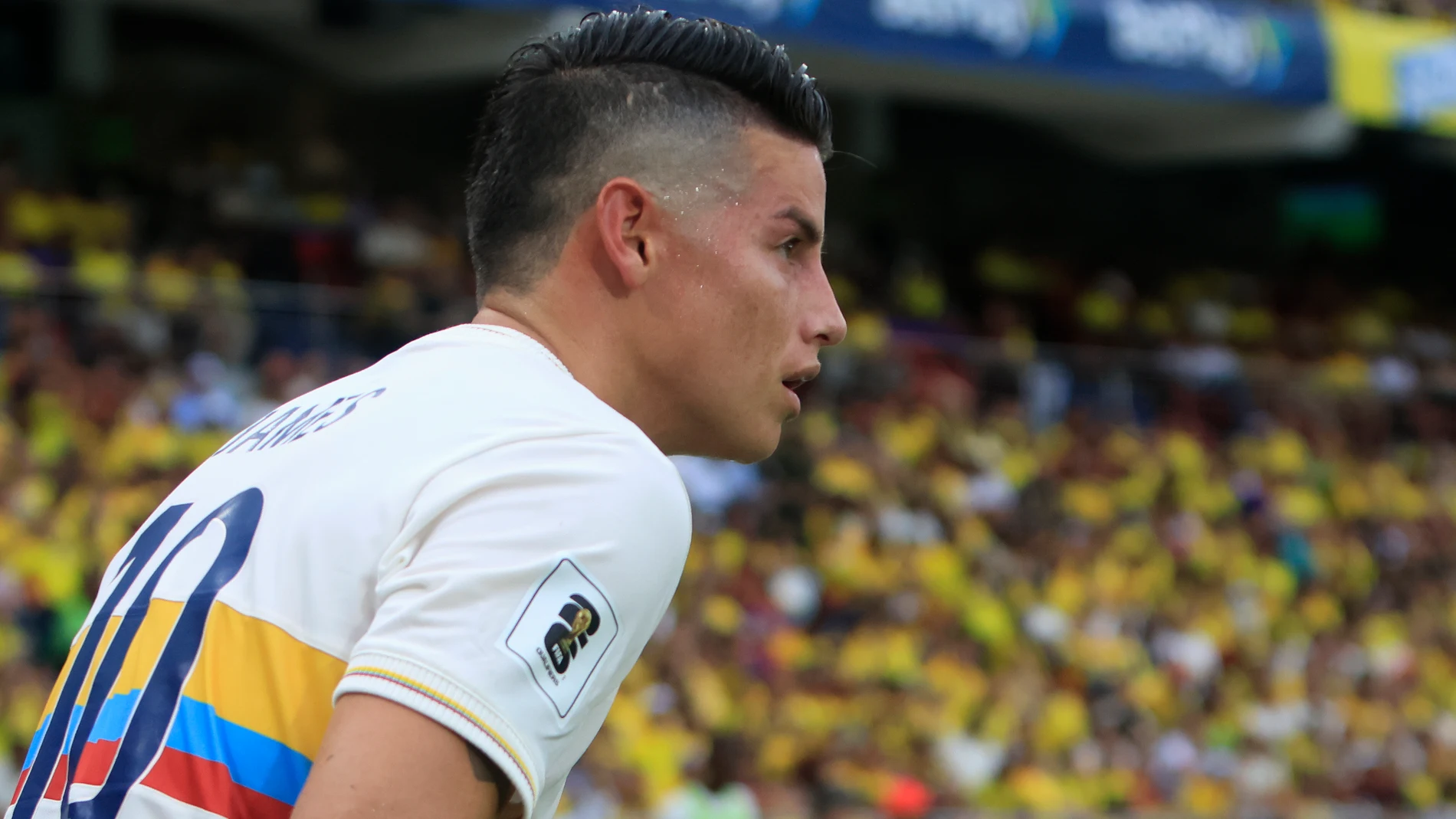 James Rodríguez en el partido reciente frente a Chile por Eliminatorias Sudamericanas