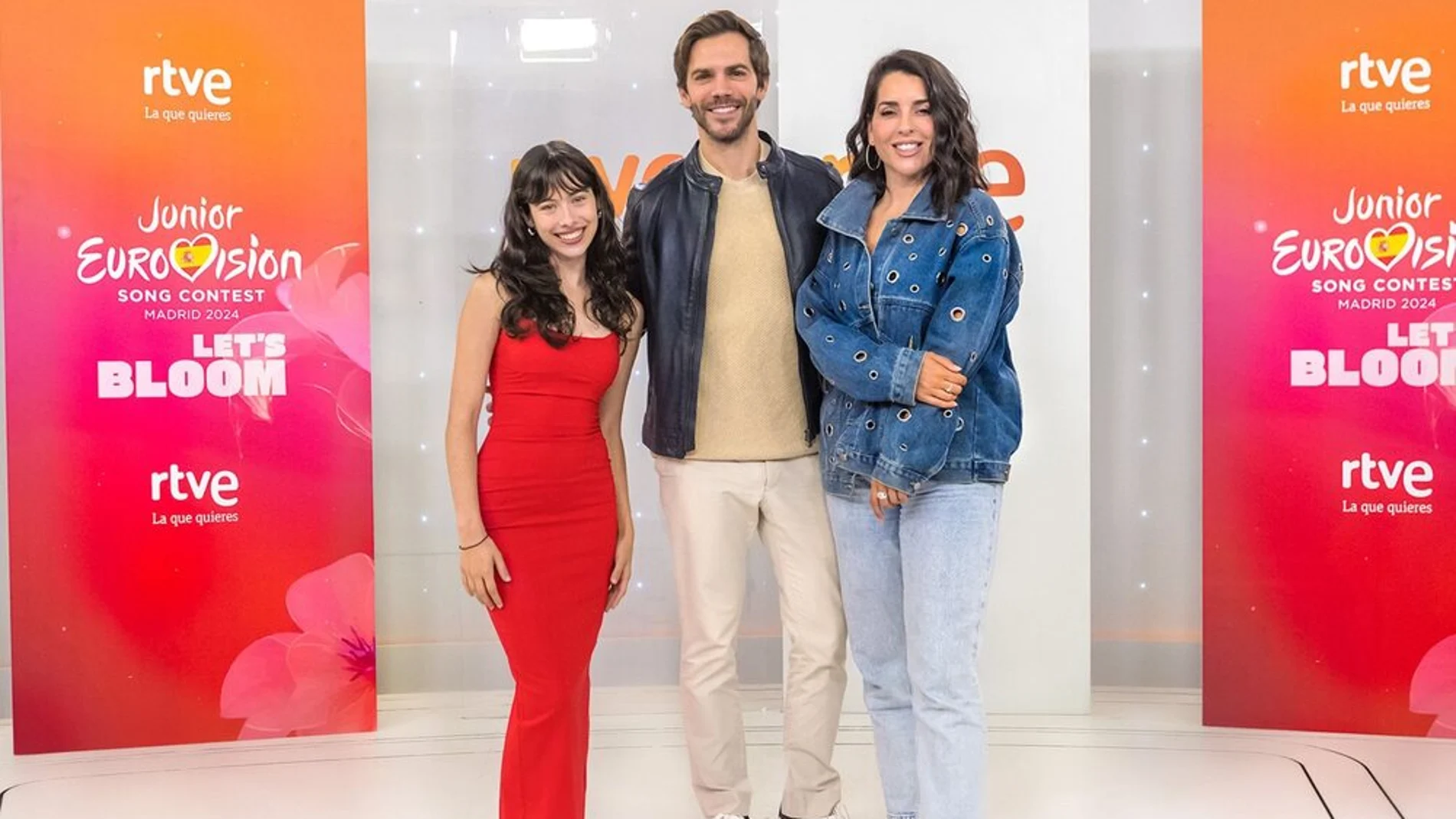 Melani García, Marc Clotet y Ruth Lorenzo, presentadores de Eurovisión Junior 2024