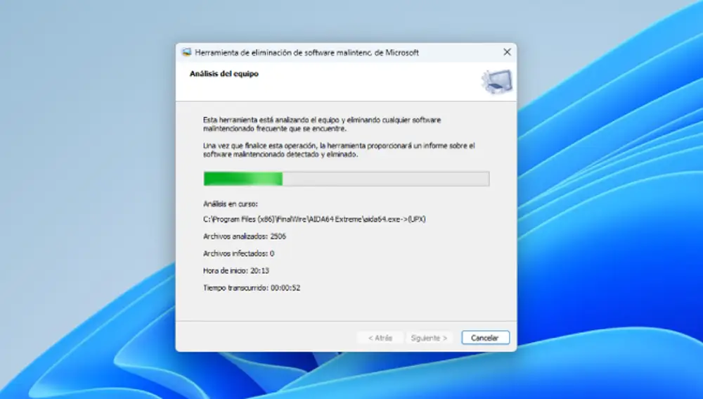 MSRT, ejecutándose.