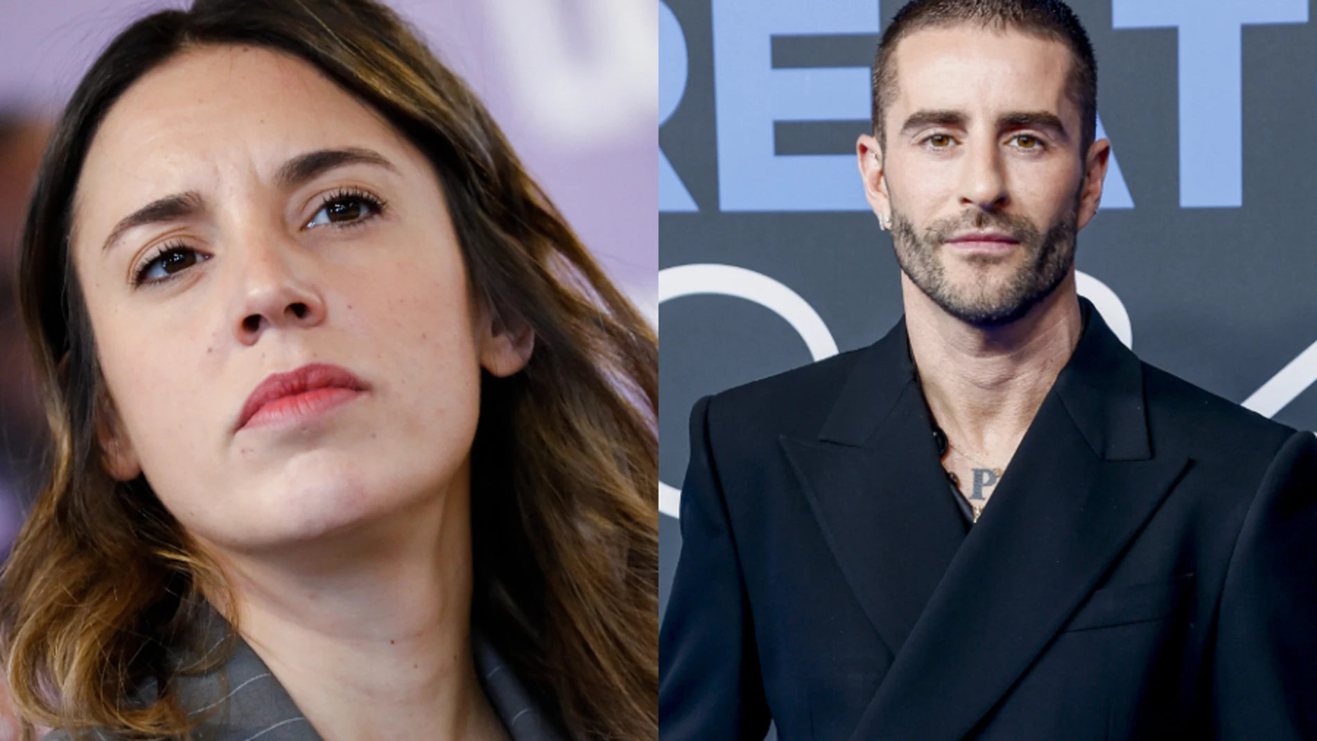 Montaje de Irene Montero y Pelayo Díaz