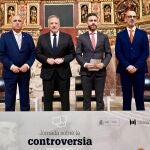 El presidente de las Cortes de Castilla y León, Carlos Pollán, inaugura la Jornada sobre ‘La Controversia de Valladolid’, junto al rector de la UEMC, David Grarcía