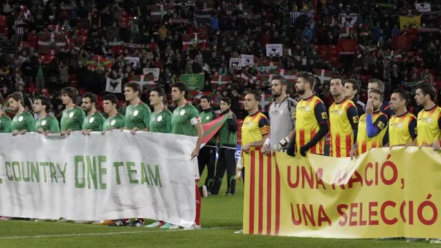 Las selecciones catalanas y vascas