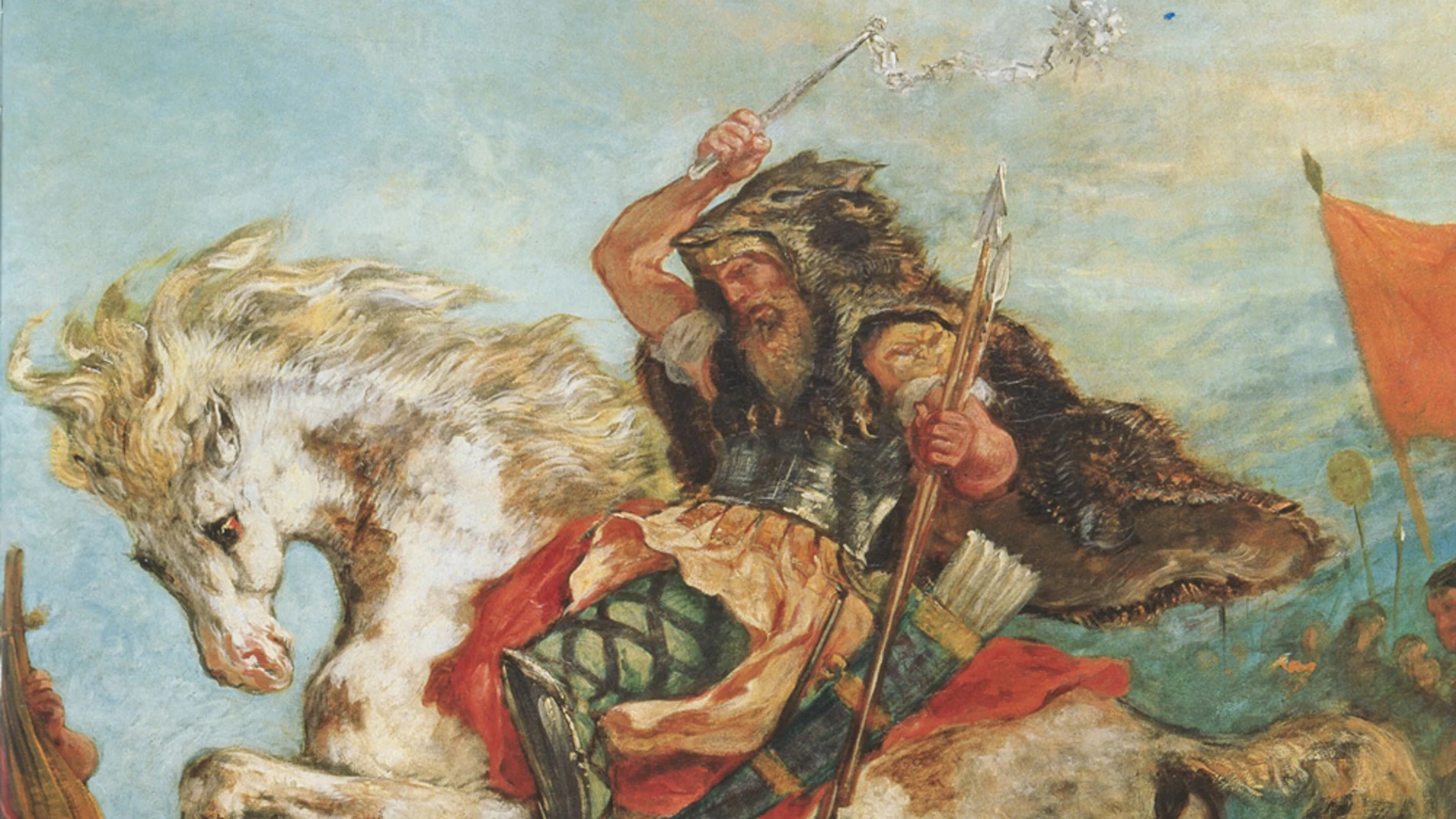 De esta guisa representó Eugène Delacroix a Atila, en 1847