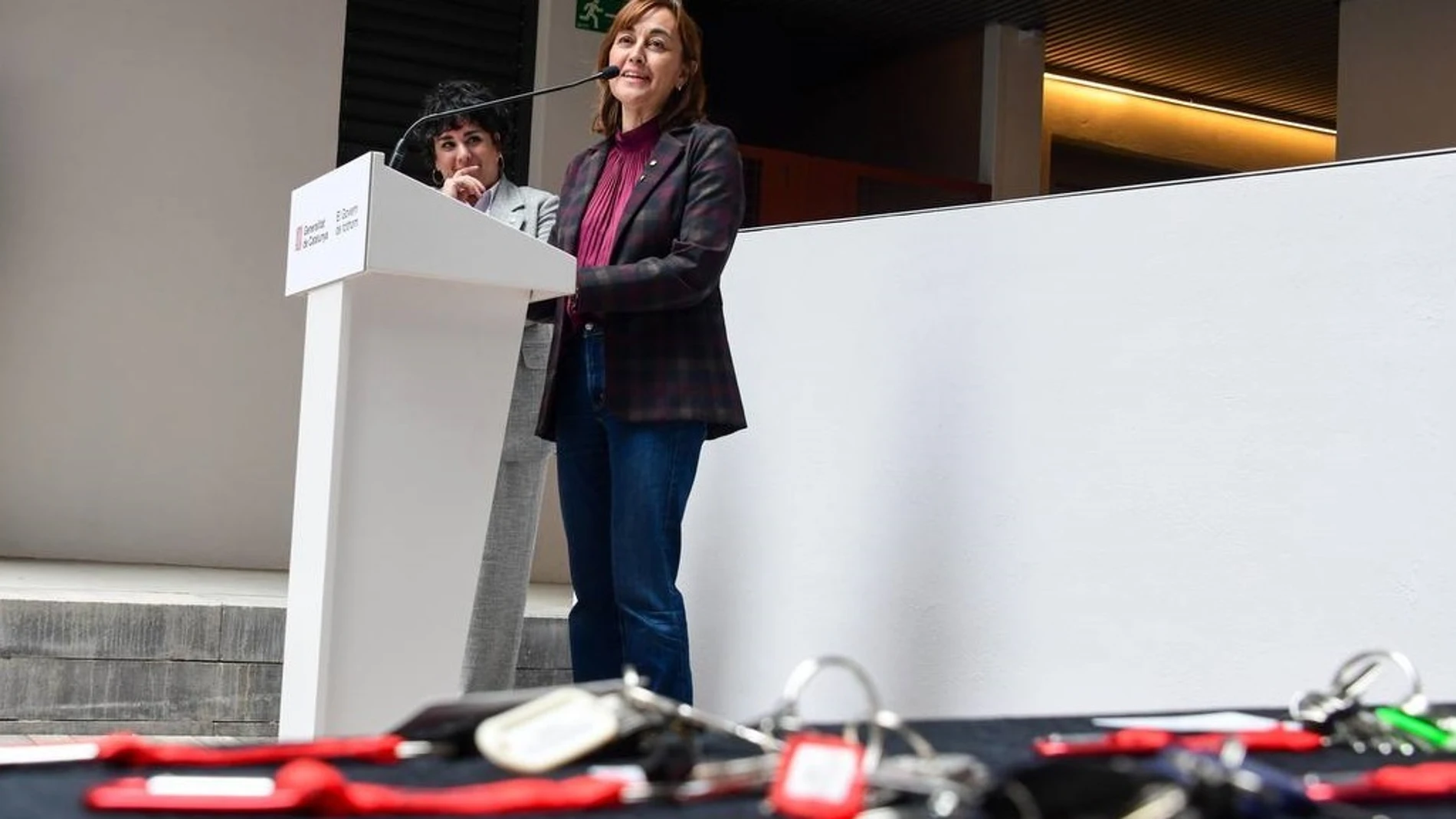 La consellera Paneque durante su intervención de este viernes REMITIDA / HANDOUT por Generalitat Valenciana Fotografía remitida a medios de comunicación exclusivamente para ilustrar la noticia a la que hace referencia la imagen, y citando la procedencia de la imagen en la firma 18/10/2024