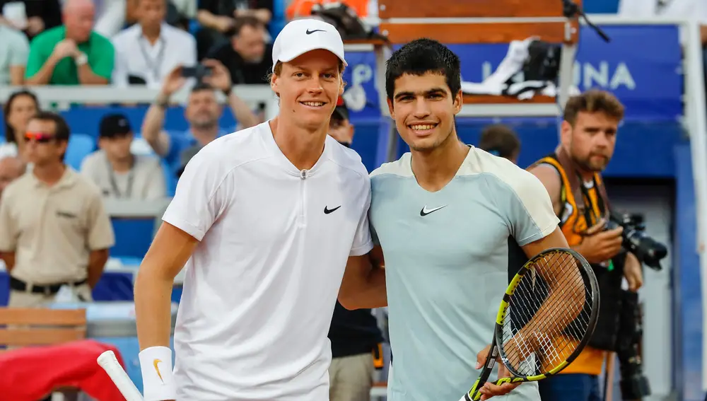 Jannik Sinner y Carlos Alcaraz.