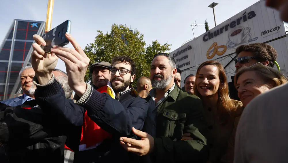 Santiago Abascal presente en la manifestación