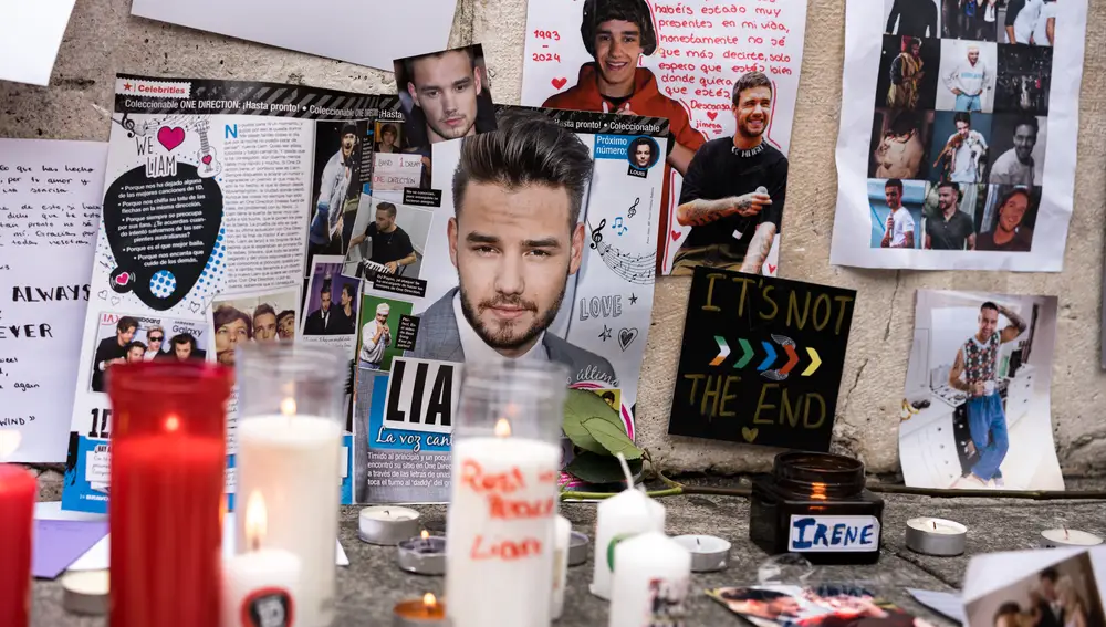 Homenaje en memoria del cantante Liam Payne en Madrid