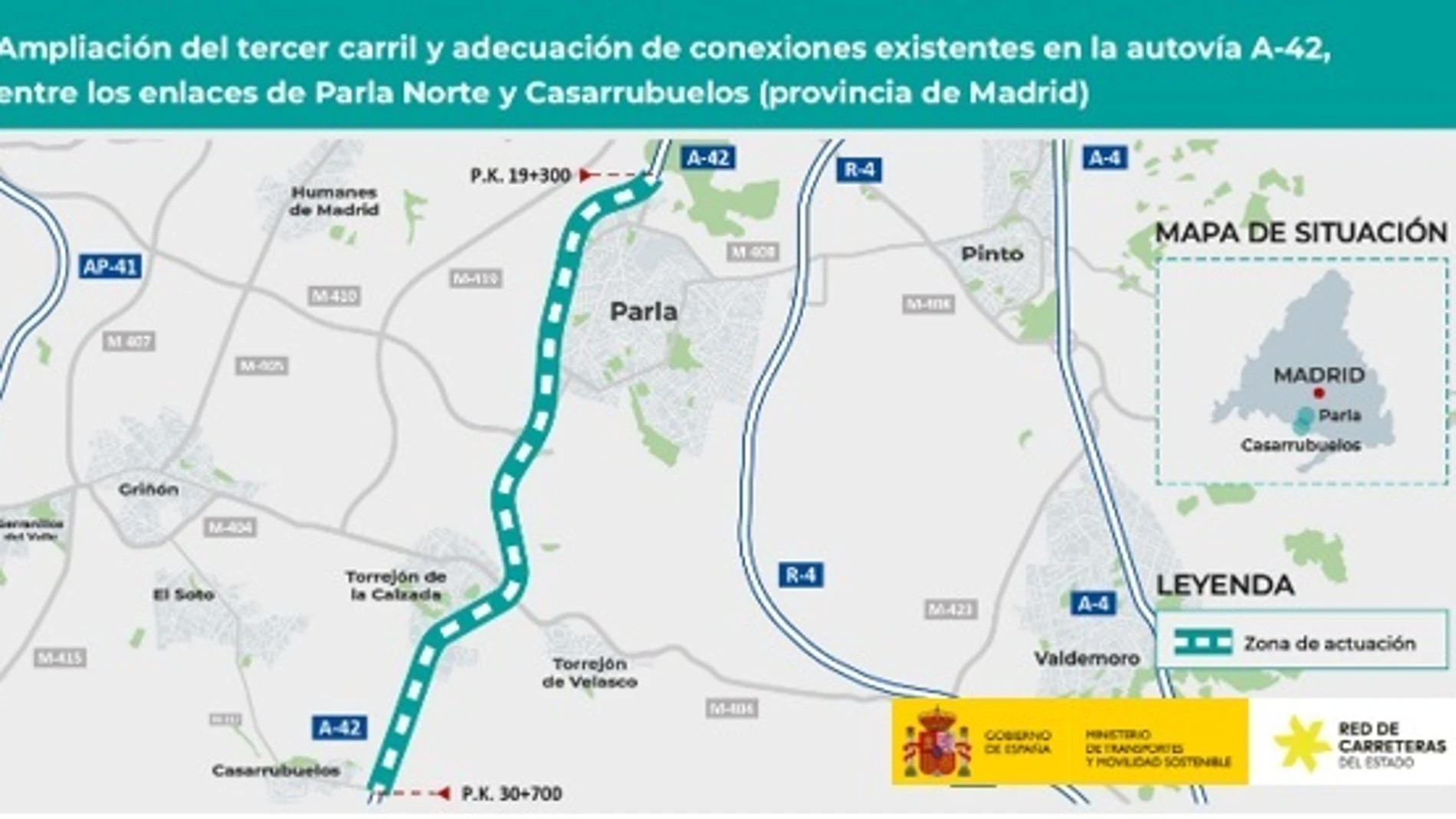 Obras en la zona de Parla