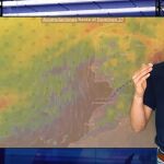 Jorge Rey, el joven aficionado a la meteorología, en su última predicción.