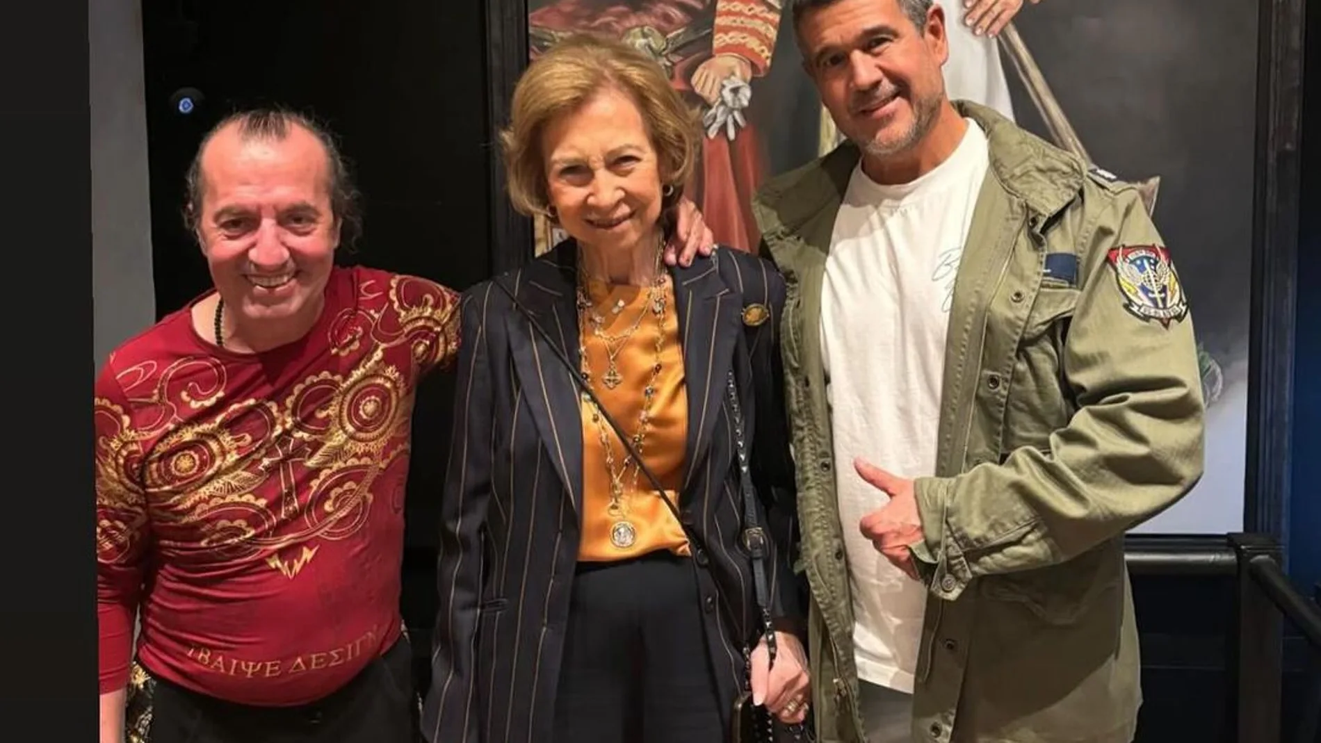 La Reina Sofía de cena en Madrid.