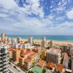 Vista panorámica de la playa de Gandía, Comunidad Valenciana