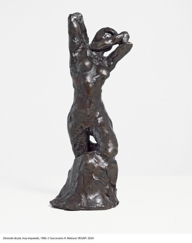 &quot;Desnudo de pie, muy arqueado&quot;, 1906. Bronce fundido a la cera perdida con pátina verde oscura. Donación de Marie Matisse al Estado francés para depósito en Museo Matisse de Niza, 1978. Museo de Orsay, París.