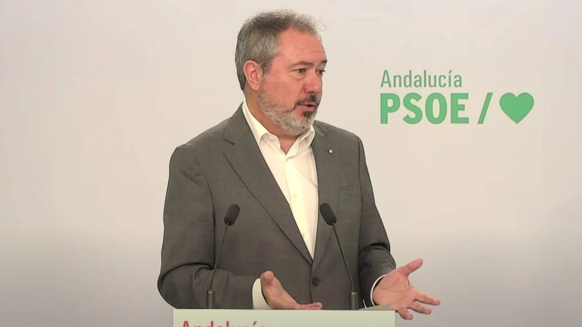 El secretario general del PSOE-A, Juan Espadas