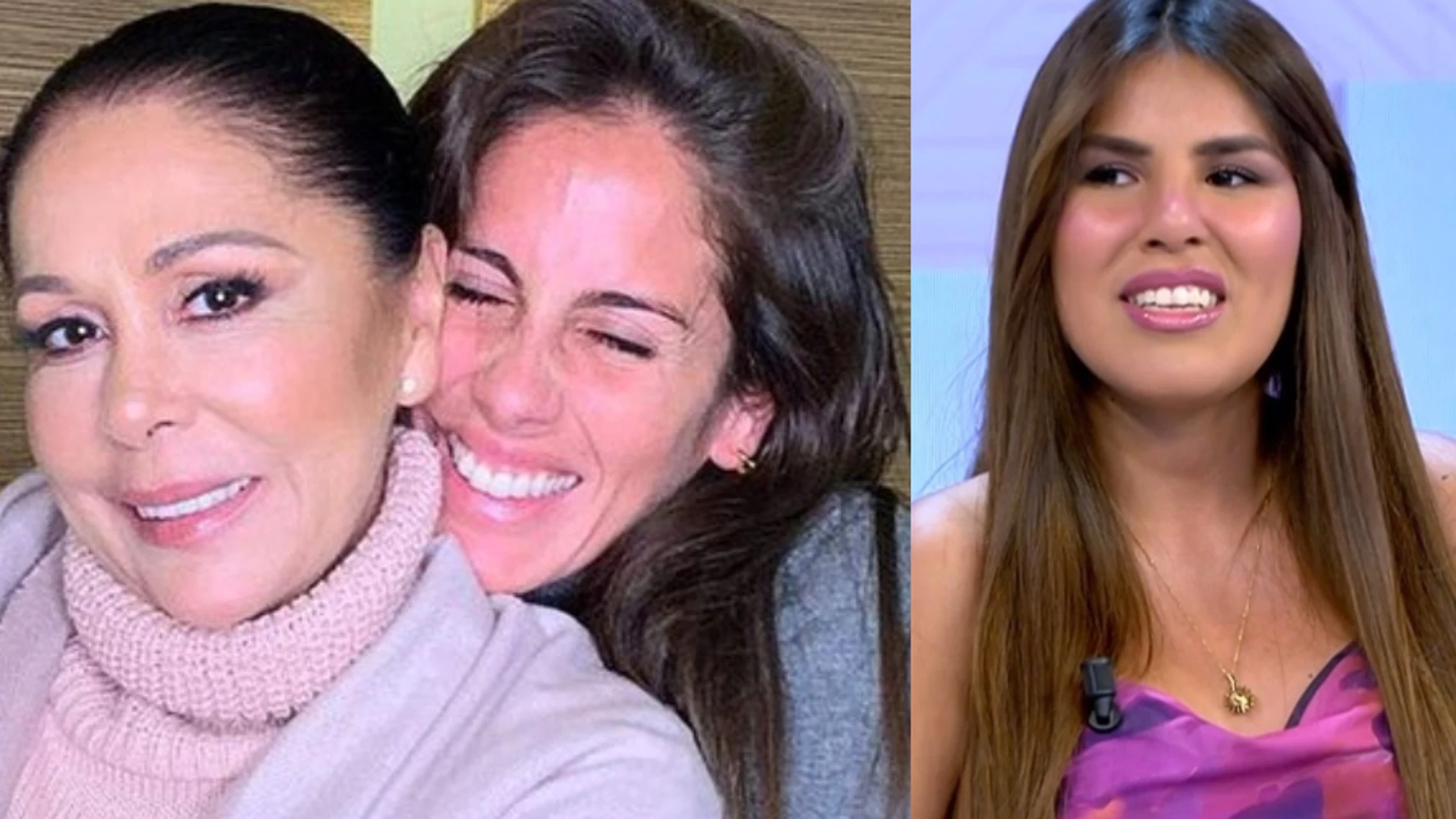 Montaje de Isabel Pantoja, su sobrina Anabel y su hija Isa