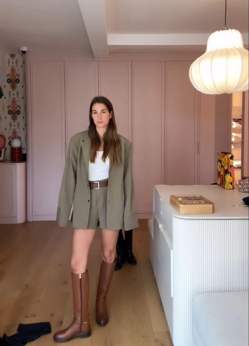 María Pombo con conjunto de The Frankie Shop