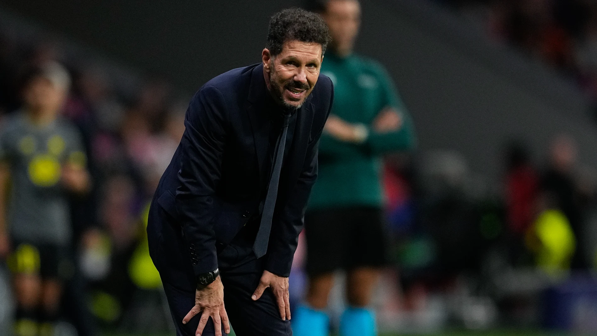 Diego Pablo Simeone, head coach of Atletico de Madrid, looks on during the UEFA Champions League 2024/25 League Phase MD3 match between Atletico de Madrid and LOSC Lille at Riyadh Air Metropolitano stadium on October 23, 2024 in Madrid, Spain. AFP7 23/10/2024 ONLY FOR USE IN SPAIN
