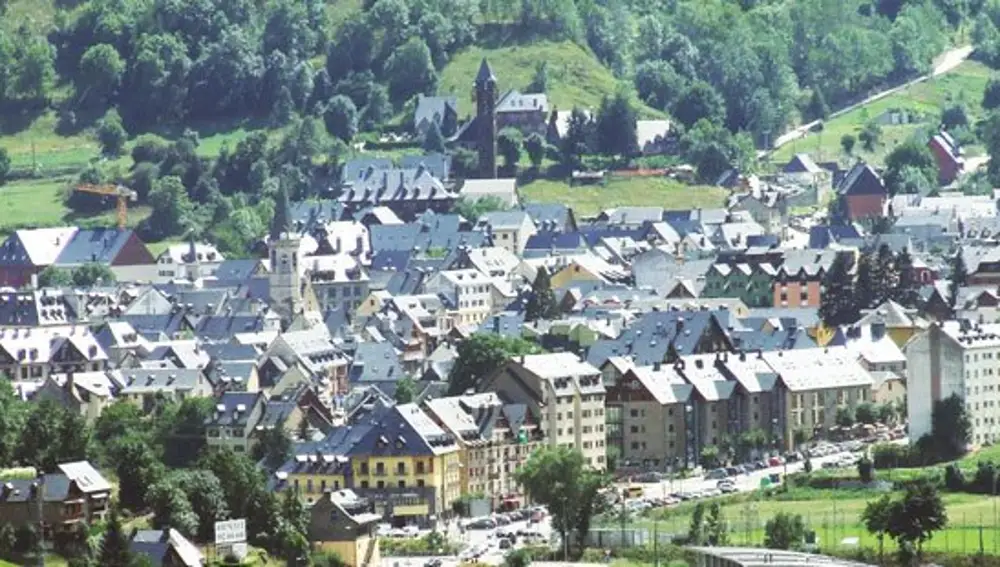 Las casas de Vielha, la capital del Valle de Arán