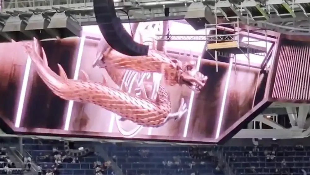 La alucinación mundial con el Dragón 3D del Bernabéu