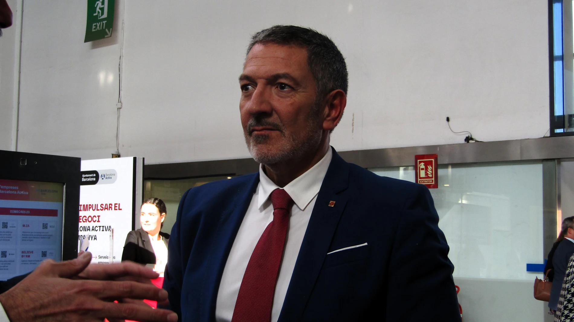 El conseller de Empresa y Trabajo de la Generalitat, Miquel Sàmper, en una visita al Saló de l'Ocupació EUROPA PRESS 23/10/2024