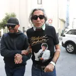 Mario Vaquerizo, con collarín tras su accidente