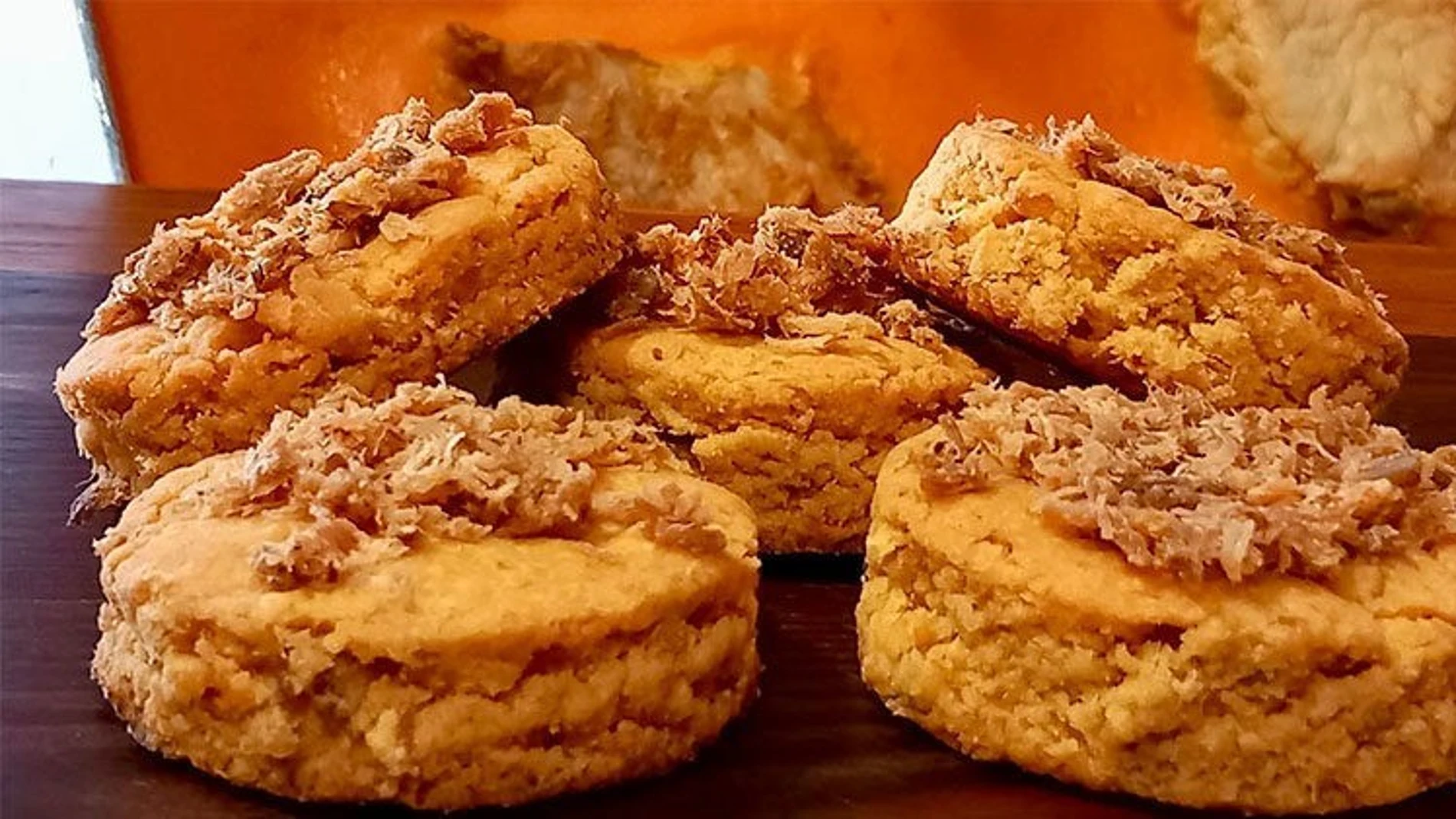 Polvorones de lomo en manteca, un producto creado por el cocinero vejeriego Raúl Melero