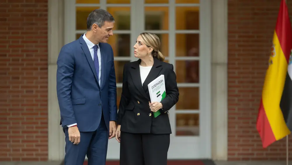 Sánchez recibe a la presidenta de la Junta de Extremadura, María Guardiola