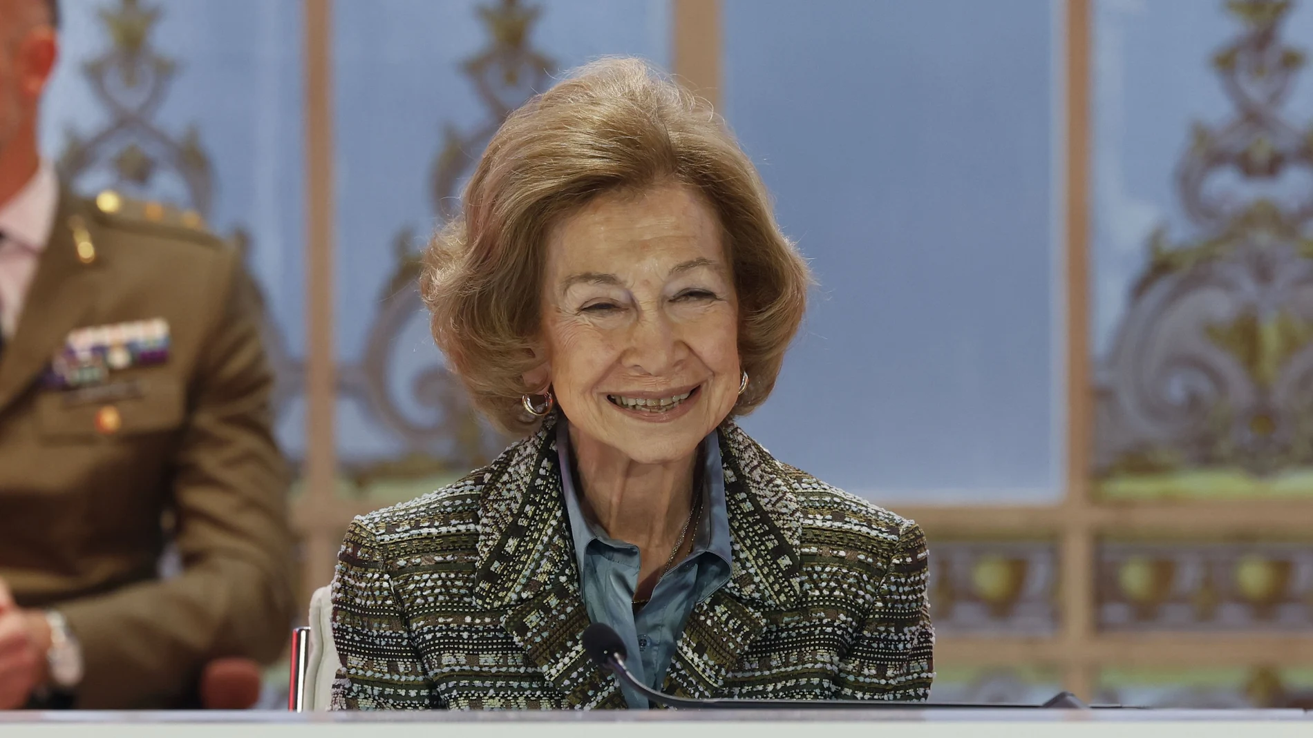 MADRID, 08/10/2024.- La reina emérita, Sofia, preside la ceremonia de entrega de los Premios Fundación MAPFRE este martes en Madrid. EFE/ Juanjo Guillén