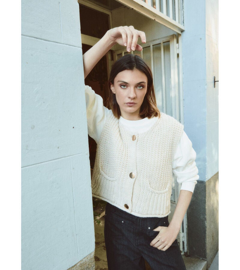 Chaleco de punto de Mulaya.