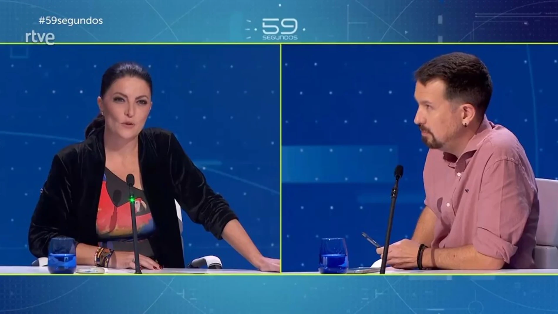 “No tienes huevos”: Macarena Olona provoca a Pablo Iglesias en "59 segundos"