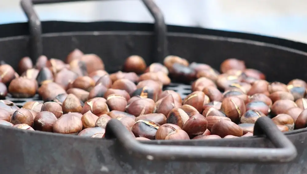 Castañas asadas.