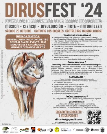 Cartel del festival 'DIRUSFES´24' en Cantalojas (Guadalajara)