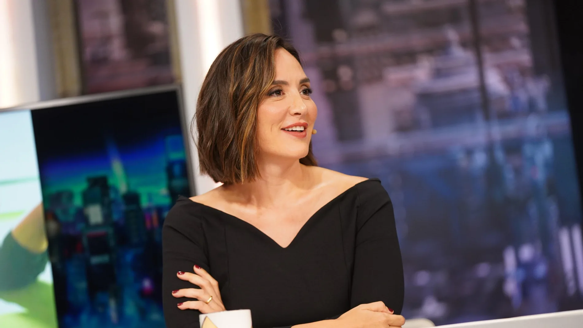 Tamara Falcó con look negro.