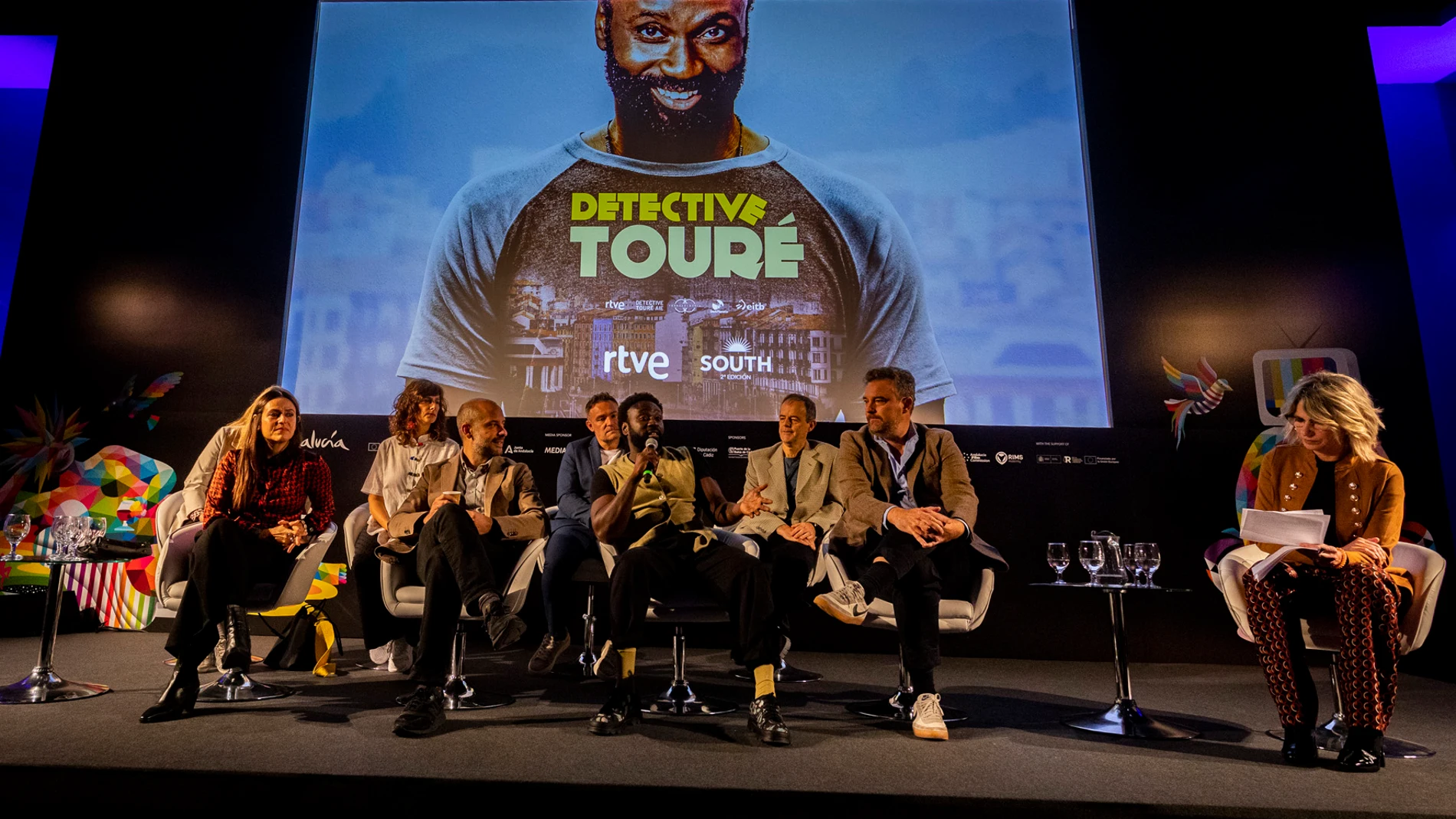 Actores y directores de la serie "Detective Touré" en el South International Series Festival