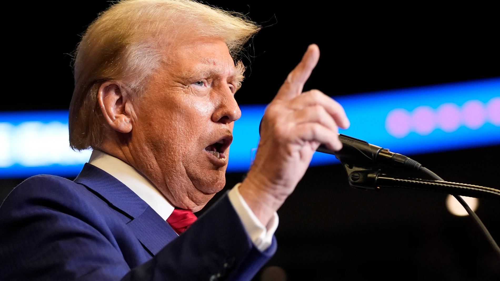 Republican presidential nominee former President Donald Trump speaks at a campaign rally at the Bryce Jordan Center, Saturday, Oct. 26, 2024, in State College, Pa. (AP Photo/Alex Brandon)