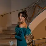 Rocío Osorno con look ideal para eventos de Navidad.