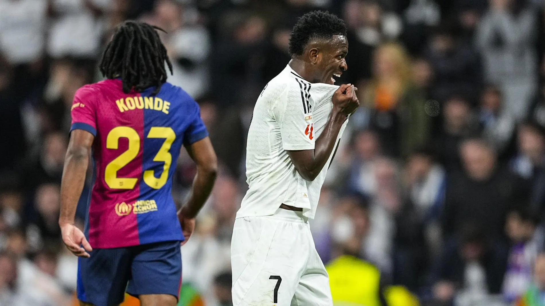 Fútbol.- Vinícius: "Lamentables insultos racistas en el Bernabéu, mi apoyo a Lamine, Ansu y Raphinha"
