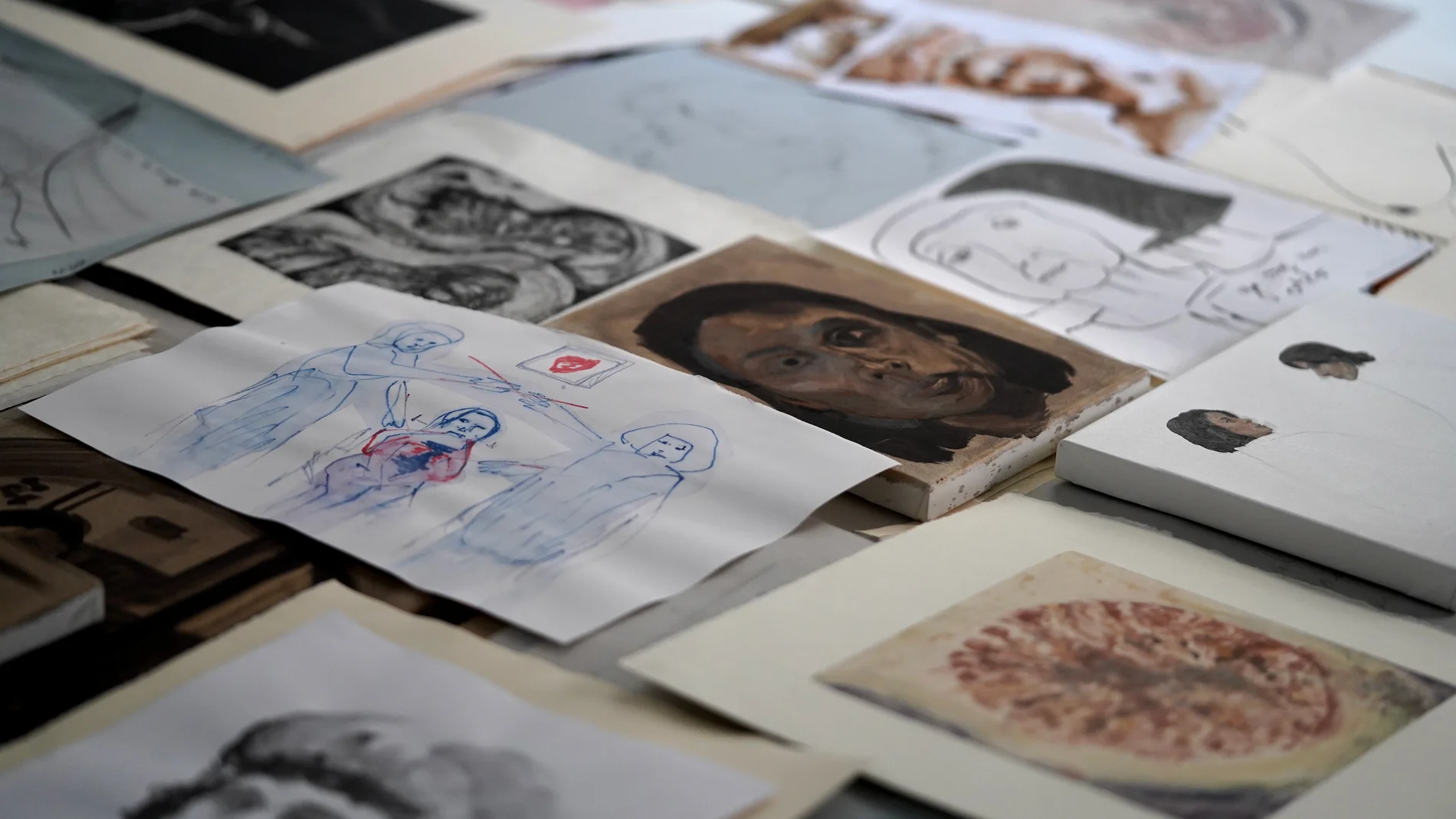 Roser Bru reinterpretada en varias de las obras que forman parte de la exposición