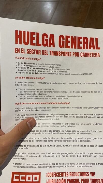 Convocatoria de la huelga de autobuses