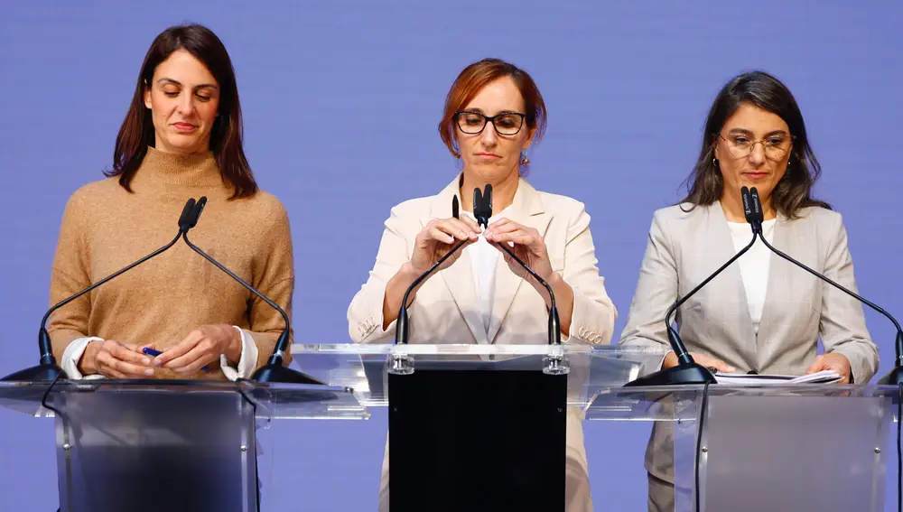 Rueda de prensa de MasMadrid por el escándalo de Iñigo Errejón. Intervienen Rita Maestre, Mónica García y Manu