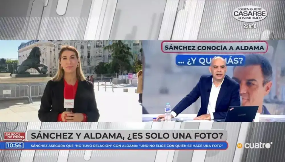 Alba Sánchez en una conexión para 'En boca de todos'