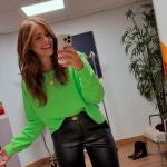 Nuria Roca con prenda de efecto 'buena cara'.