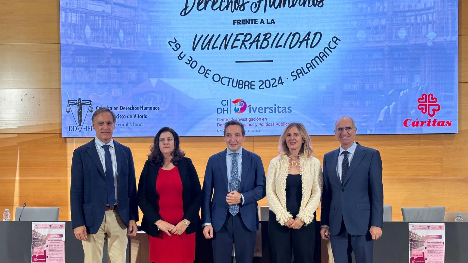 Carbayo, Corchado e Iglesias junto a Purificación Morgado y Nieves Sanz en la inauguración del congreso