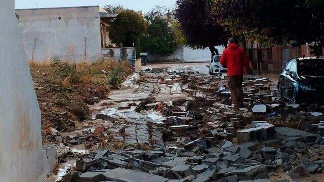 Restos de una casa derrumbada en la provincia de Granada por el temporal