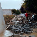 Restos de una casa derrumbada en la provincia de Granada por el temporal