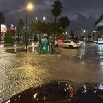 Vías anegadas en Alhaurín de la Torre